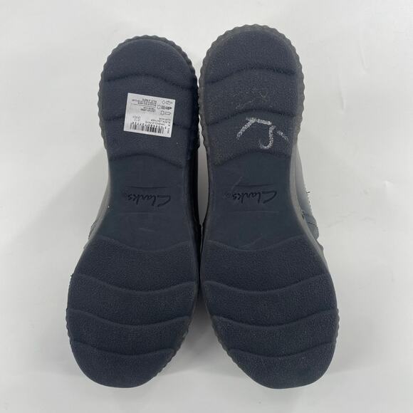 Clarks Magnolia Faye Pull On Comfort Shoes Womens Sz 9.5M Black Leather Career - Picture 5 of 10